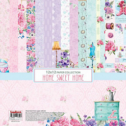 Набор бумаги 30х30 см "Home sweet home. Милый дом", 8 листов (ScrapBerry's)