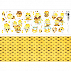 Лист с картинками 10х30 см "Пчелки. Картинки" (ScrapMania)