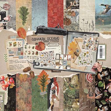 Набор бумаги 30х30 см "Однажды осенью", 13 листов (PaperHome)