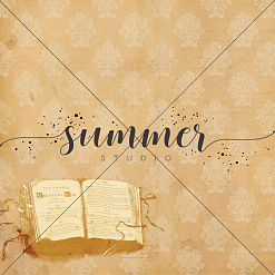 Набор бумаги 20х20 см "Vintage Library", 16 листов (Summer Studio)