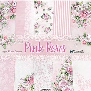 Набор бумаги 30х30 см "Pink Roses", 5 листов (ScrapAndMe)