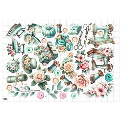 Набор высечек из ткани "Швея мята", 37 шт (Mary Made)