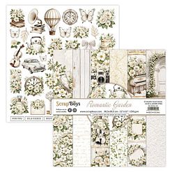 Набор бумаги 30х30 см "Romantic garden", 12 листов (ScrapBoys)