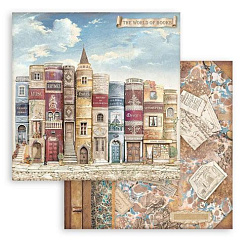 Набор бумаги 30х30 см "Vintage Library", 10 листов (Stamperia)