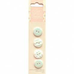 Набор пуговиц "Spots & Stripes Pastels", цвет нежно-зеленый (DoCrafts)
