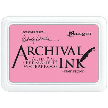 Водостойкая перманентная подушечка Archival Ink Pink Peony Розовый пион (Ranger)