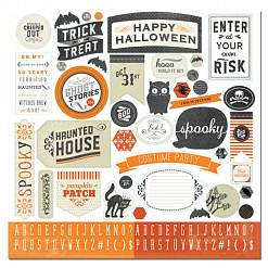 Набор бумаги 30х30 см "Happy haunting", 12 листов