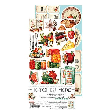 Набор бумаги 30х15 см "Kitchen mode. Kitchen & Food", 18 листов (CraftO'clock)