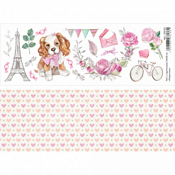 Лист с картинками 10х30 см "Романтика" (ScrapMania)