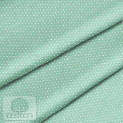 Отрез ткани 79х50 см "Горошек на мятном" (Cotton)