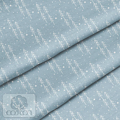 Отрез ткани 39х50 см "Зимний лес" (Cotton)