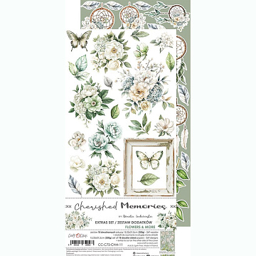 Набор бумаги 30х15 см "Cherished memories. Flowers", 18 листов (CraftO'clock)