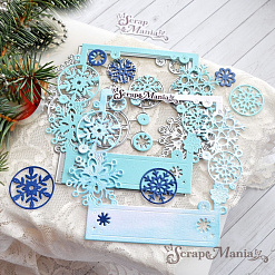 Нож "Снежная рамка", 11х12,5 см (ScrapMania)