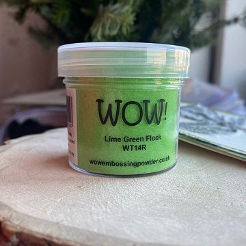 Пудра флоковая "Lime green. Зеленый лайм" (WOW)
