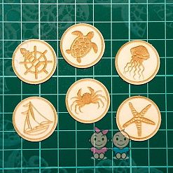 Чипборд "Фишки. Морские", 2,5 см (Scrapiki)