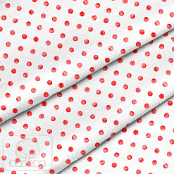 Отрез ткани 79х50 см "Горох красный" (Cotton)