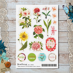 Набор наклеек А6 "Летняя феерия. Цветы и фишки" (ScrapMania)