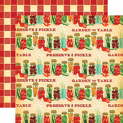 Набор бумаги 30х30 см с наклейками "Country kitchen", 12 листов (Carta Bella)