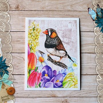 Тканевая карточка "Время тюльпанов. Песня" (ScrapMania)