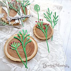 Нож "Длинные растения. Букет из пяти веточек", 3х7,8 см (ScrapMania)