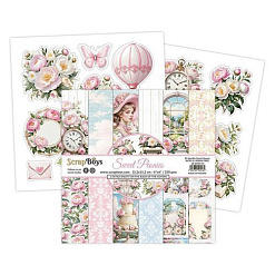 Набор бумаги 15х15 см "Sweet peonies", 24 листа (ScrapBoys)