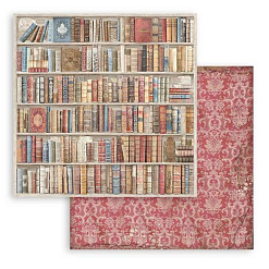 Набор бумаги 20х20 см "Vintage Library. Фоновый" 10 листов (Stamperia)