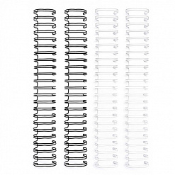 Набор пружин для брошюровщика, цвет черный и белый, диаметр 2,54 см, 4 шт (We R Memory Keepers)