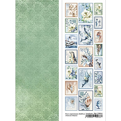 Лист с картинками 10х30 см "Океания. Марки" (ScrapMania)