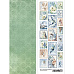 Лист с картинками 10х30 см "Океания. Марки" (ScrapMania)