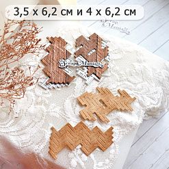 Нож "Фон паркет. Фрагменты", 4х6,2 см (ScrapMania)