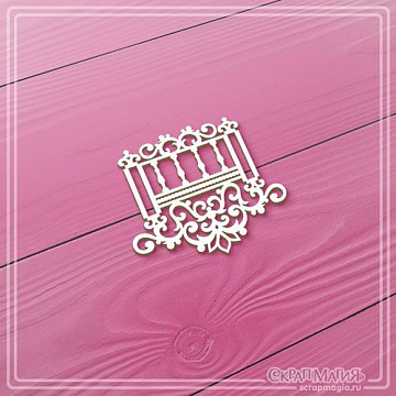 Чипборд "Торжество. Балкон с завитками", 4,6х4 см (СкрапМагия)
