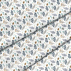 Отрез ткани 39х50 см "Клевер на белом" (Cotton)