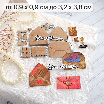 Нож "Конверты. Я напишу тебе письмо", 3,2х3,8 см (ScrapMania)