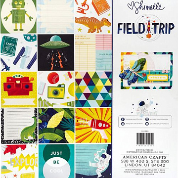 Набор бумаги 30х30 см "Shimelle. Field Trip 1/2", 24 листа (American Crafts)