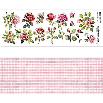 Лист с картинками 10х30 см "Цветы. Чайная роза" (ScrapMania)