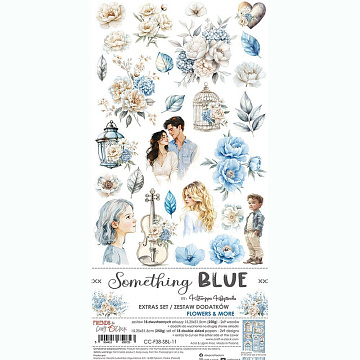 Набор бумаги 30х15 см "Something blue. Flowers", 18 листов (CraftO'clock)
