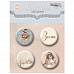 Набор фишек "Shabby Winter", 4 шт (Скрапмир)