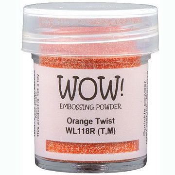 Пудра для эмбоссинга полупрозрачная "Orange Twist. Оранжевый твист" (WOW)