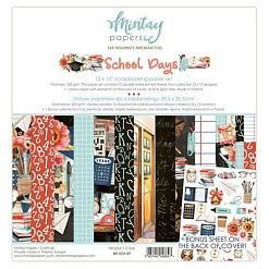 Набор бумаги 30х30 см "School days", 12 листов (Mintay)