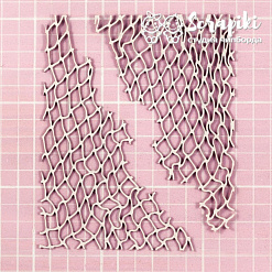 Чипборд "Фоновый. Морская сеть", 9х14 см (Scrapiki)