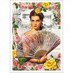 Тканевая карточка мини "L'amour. Красавица" (ScrapMania)