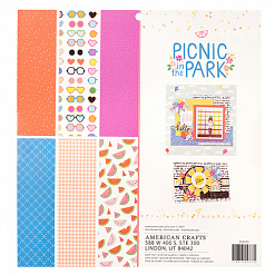 Набор бумаги 30х30 см "Amy Tangerine. Picnic in the park", 48 листов (American Crafts)