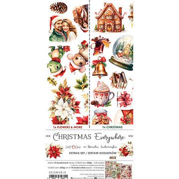 Набор бумаги 30х15 см "Christmas everywhere. Mix", 18 листов (CraftO'clock)