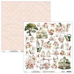 Бумага 30х30 см "Peony garden. Для вырезания" (Mintay)