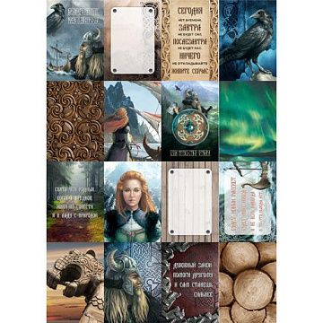 Набор карточек "Викинги", 16 шт (ScrapMania)