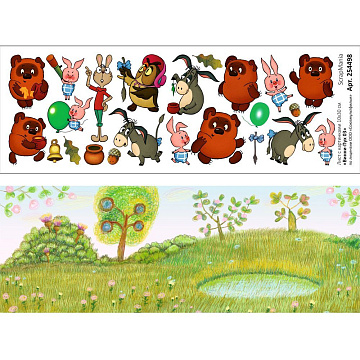 Лист с картинками 10х30 см "Винни-Пух 03" (ScrapMania)