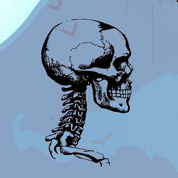 Штамп "Череп профиль", 4х6 см (Креатив)