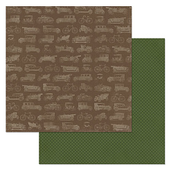 Бумага "Мужской винтаж. Автопарк" (ScrapMania)
