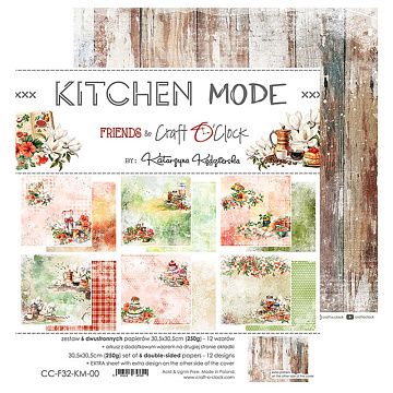 Набор бумаги 30х30 см "Kitchen mode", 6 листов (CraftO'clock)