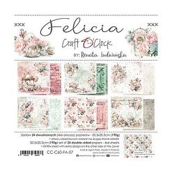 Набор бумаги 20х20 см "Felicia", 24 листа (CraftO'clock)